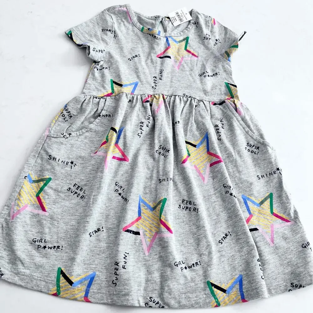 Gap girls star print dress size 3  NWT